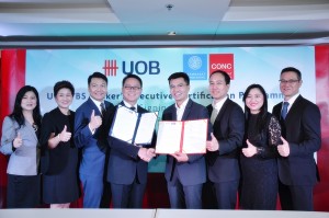 พิธีลงนามบันทึกข้อตกลงความร่วมมือโครงการ ''UOB-TBS Banker’s Executive Certification Programme'''